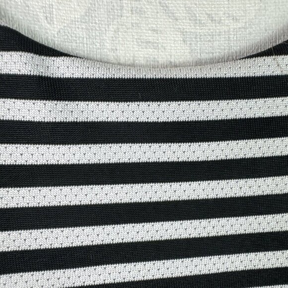 Calia Women's M Racerback Chiffon Lined Tank B&W Striped EUC - Picture 6 of 15